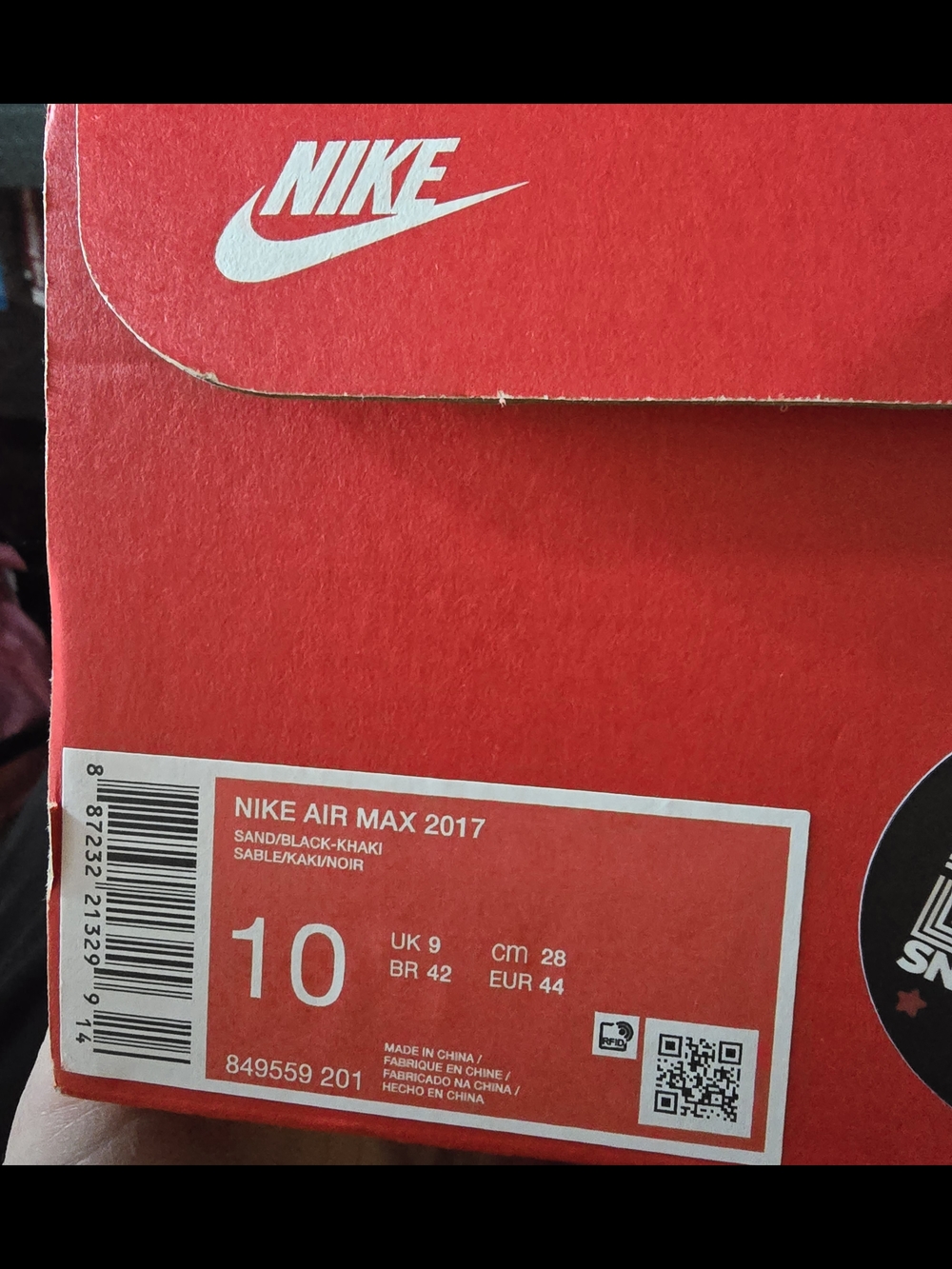 Nike Air Max 2017 849559-201 Sand/Khaki Men's Size 10 - Picture 15 of 15
